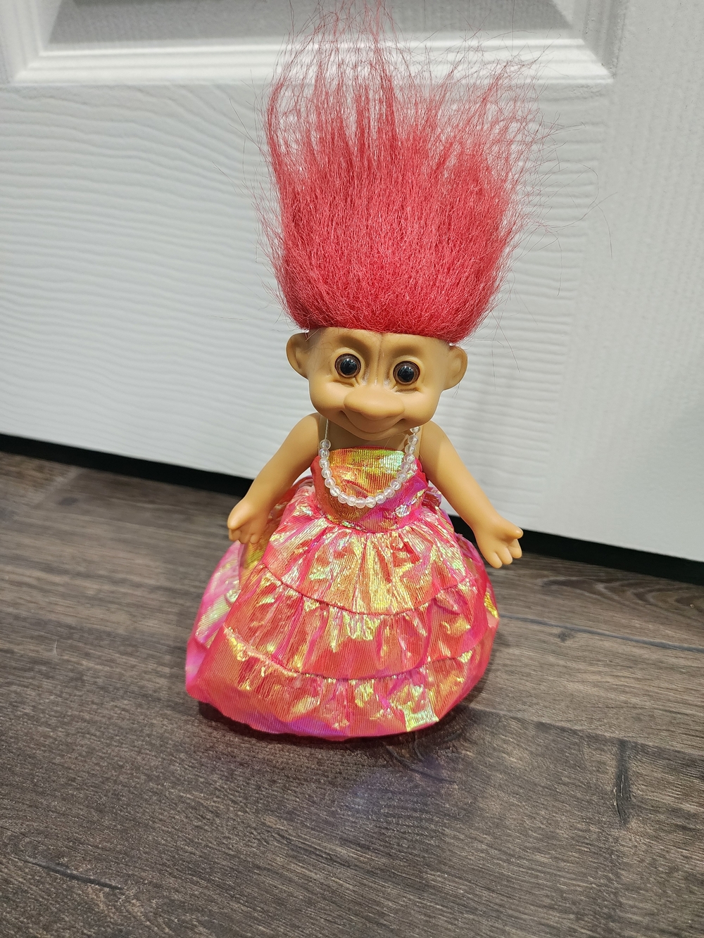 Vintage Russ Troll Doll 6 1/2 inch Red Dress